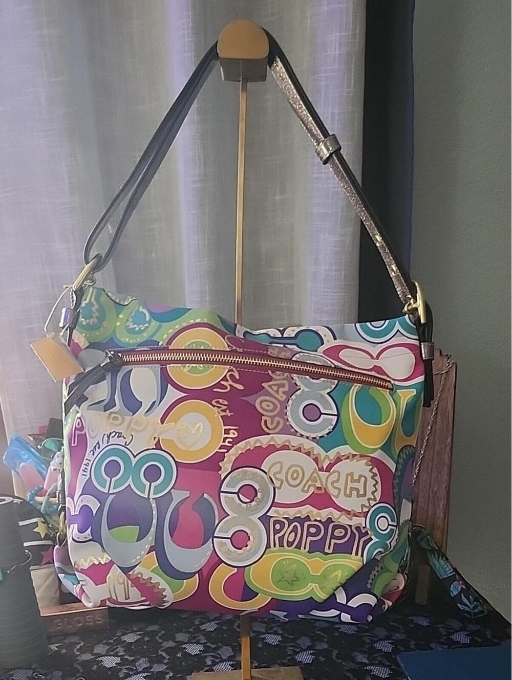 Coach Multicolor Graphic Poppy Shoulder Bag